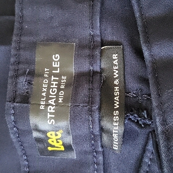 Lee Relaxed fit Straight leg Mid Rise Imperial Blue pants 18L NWT - Picture 12 of 13